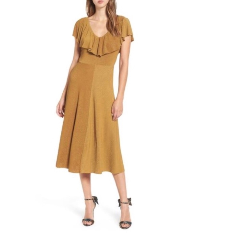 June and Hudson Gold Dress